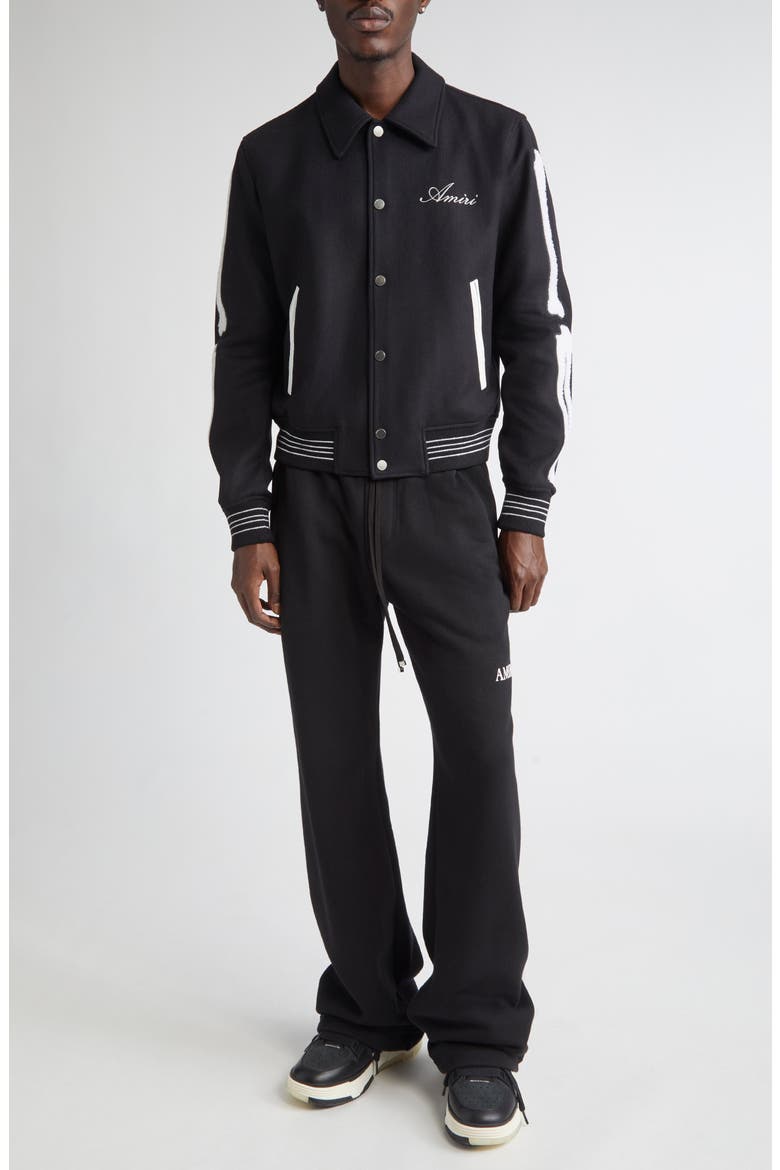 Bones Wool Blend Varsity Jacket (Men) | Nordstrom