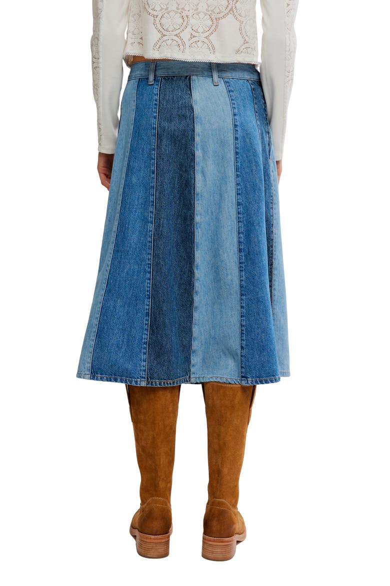 Sunbeam Denim Midi Skirt, Alternate, color, EARLY RISER