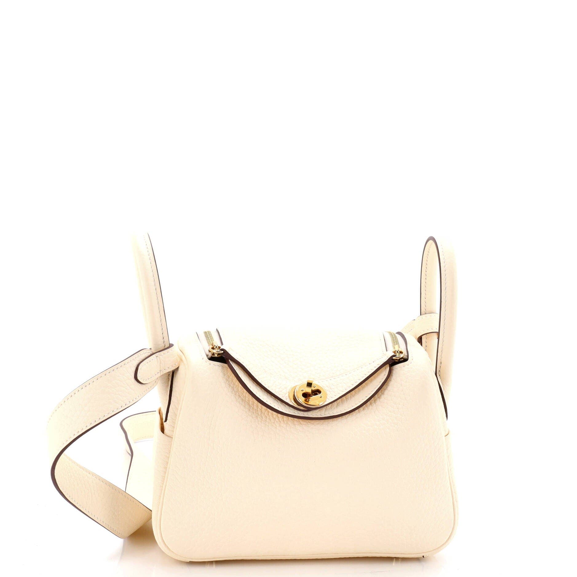 Pre-Owned Hermes Lindy Bag Clemence Mini, Main, color, Nata