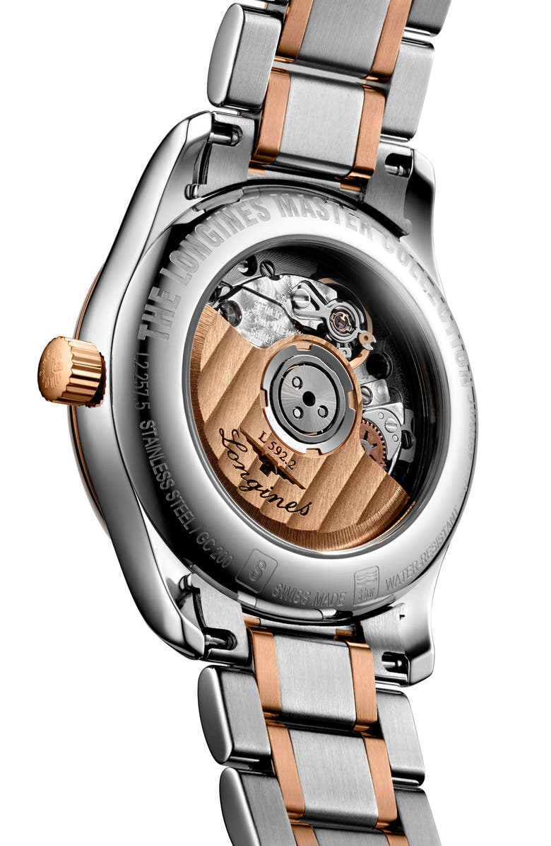 Longines Master Automatic Diamond Bracelet Watch, 29mm, Alternate, color, 