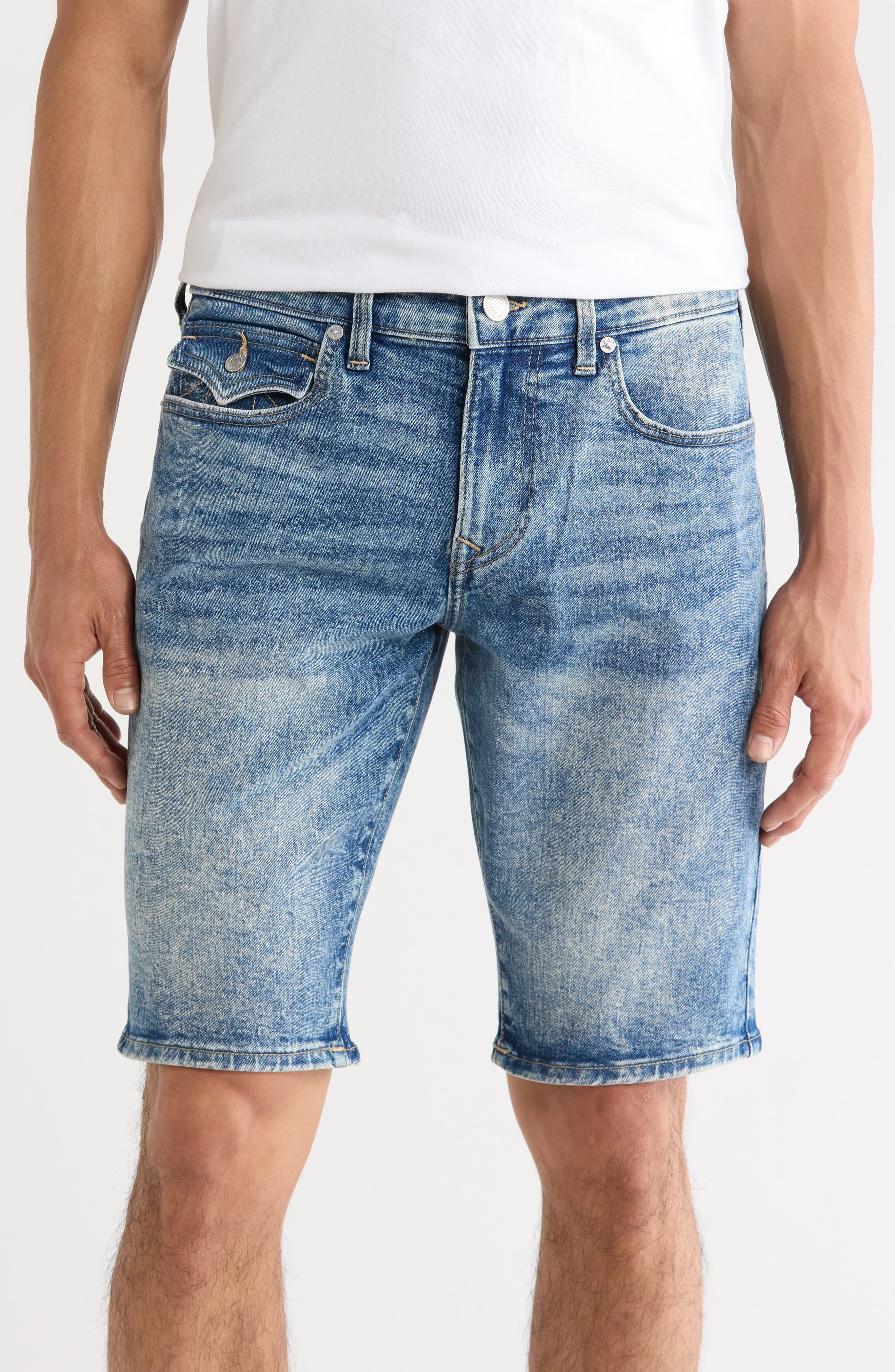 True Religion Ricky Flap Pocket Denim Shorts