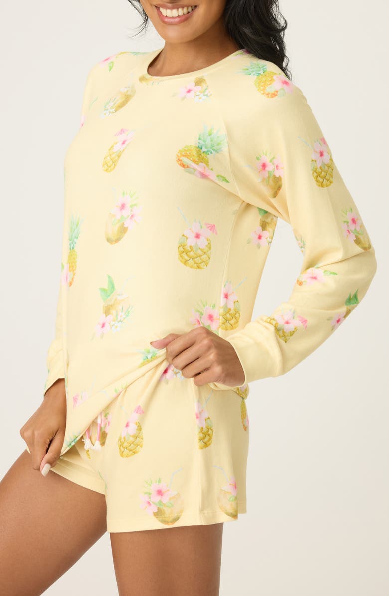 PJ Salvage Aloha Hour Long Sleeve Pajama Top, Main, color, 