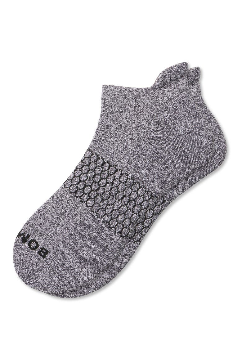 Marled Ankle Socks, Main, color, CHARCOAL