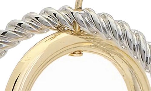 Juvell Two-tone Orbital Hoop Drop Earrings In Multi