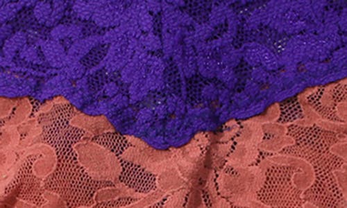 Hanky Panky Colorplay Assorted 3-pack Original Rise Thongs In Purple