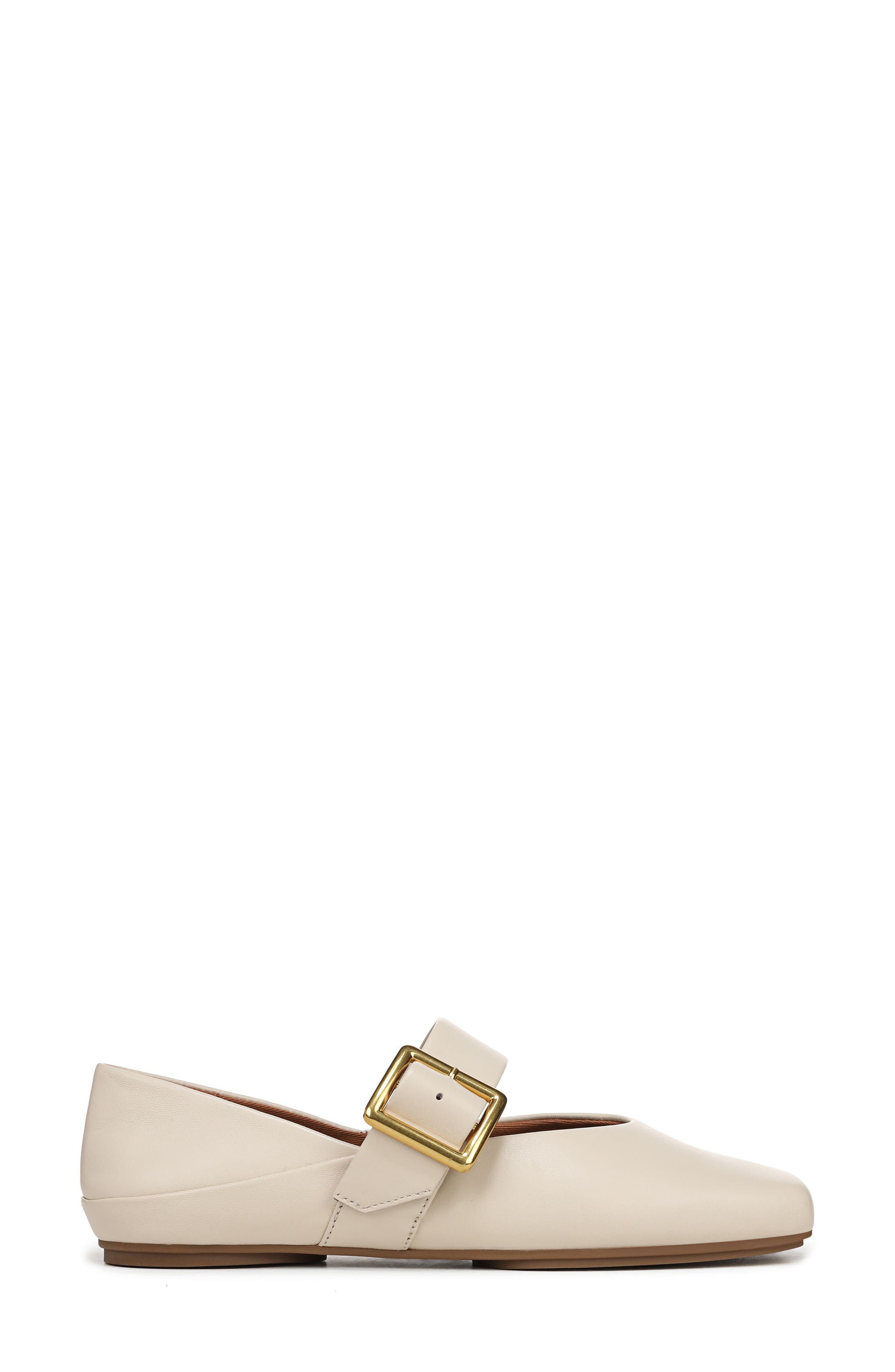 Oakes Square Toe Flat, Alternate, color, IVORY WHITE