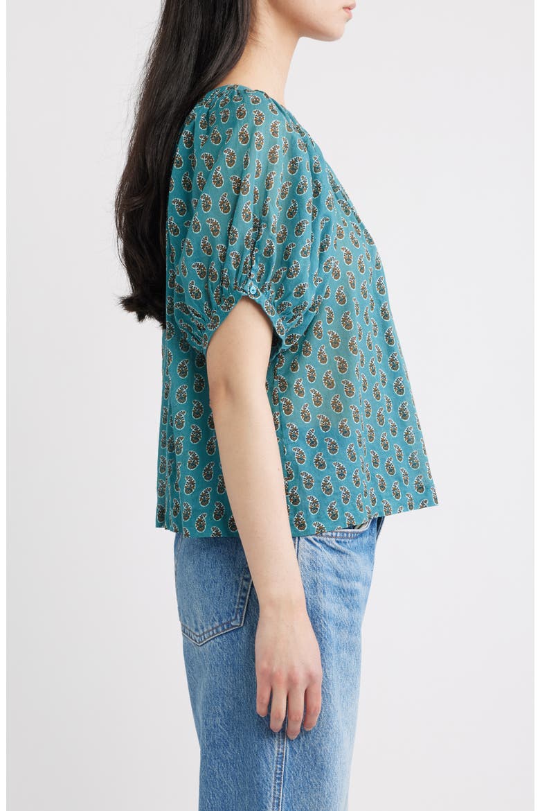 June Paisley Cotton Top, Alternate, color, ALBA PAISLEY