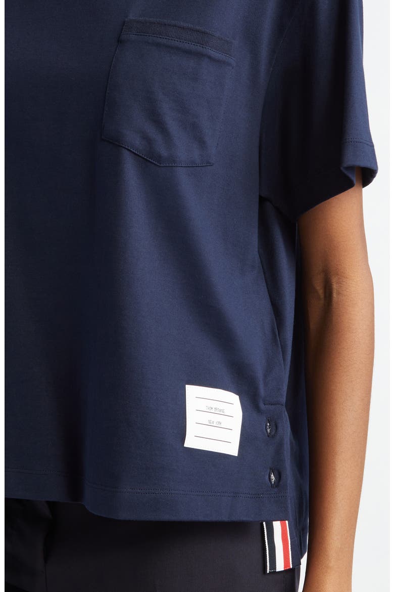 Medium Weight Cotton Jersey Boxy Pocket Tee, Alternate, color, NAVY