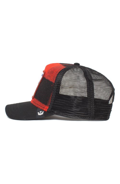Goorin Bros . Ski Free Eagle Patch Trucker Hat In Black