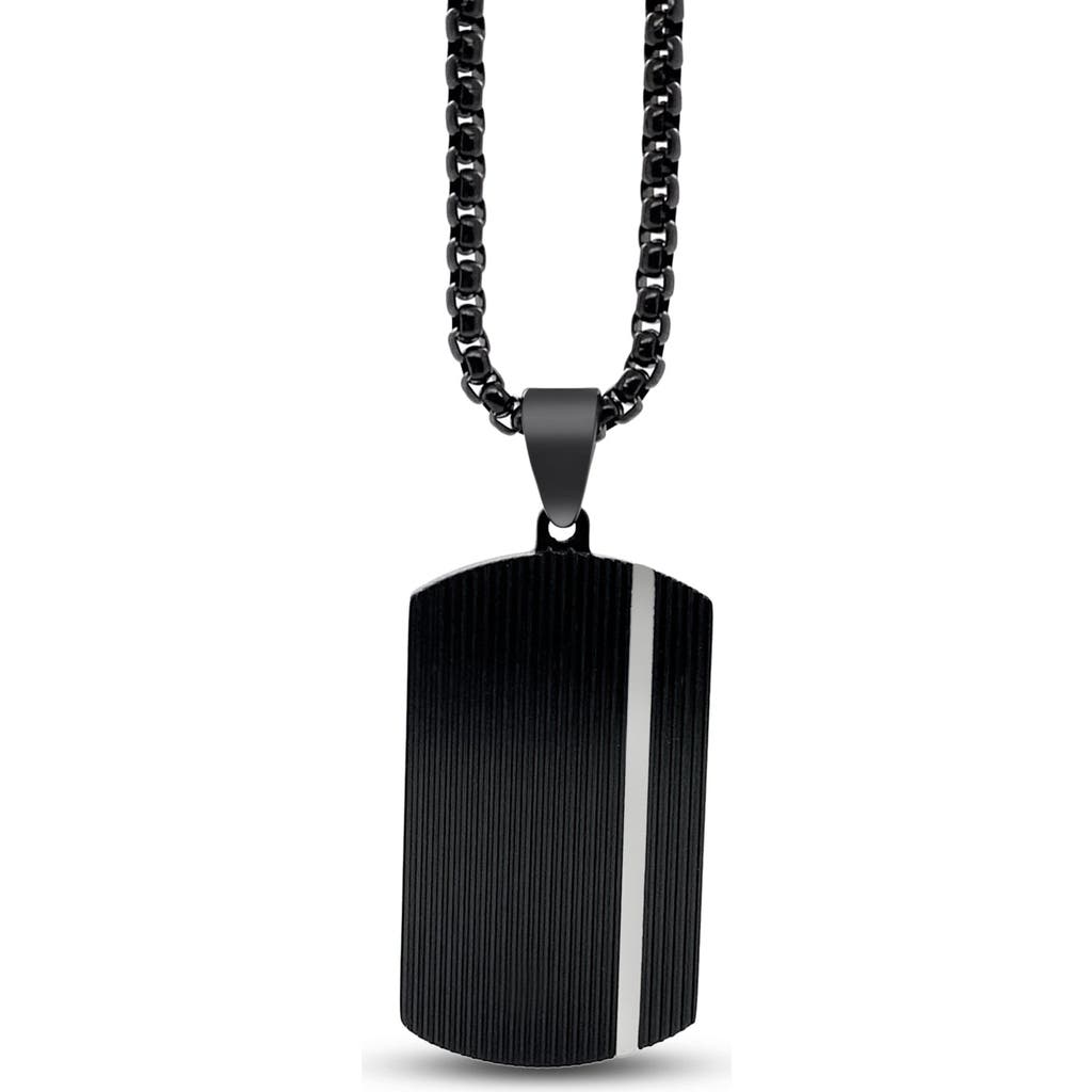 Anna Zuckerman El Camino Dog Tag Necklace In Black