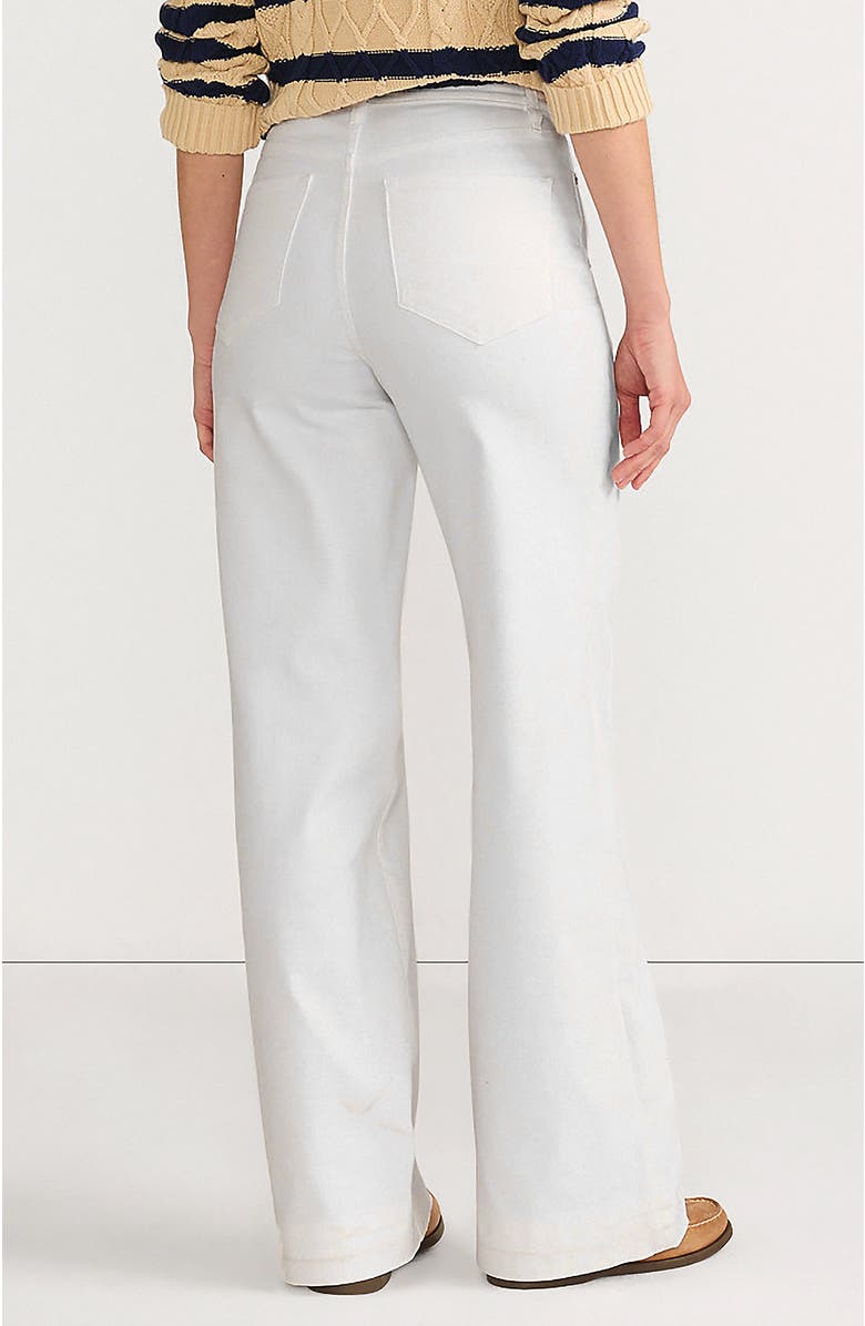 Lands' End High Rise Wide Leg Denim Jeans, Alternate, color, White