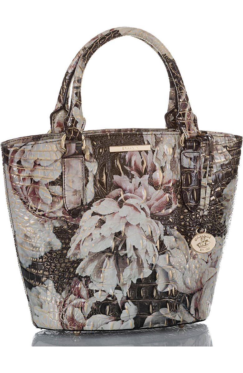 Brahmin Small Bowie Croc Embossed Leather Tote, Alternate, color,