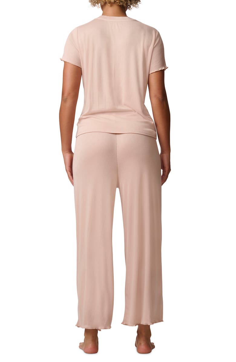 Splendid Heart Pointelle Crop Pajamas, Alternate, color, 
