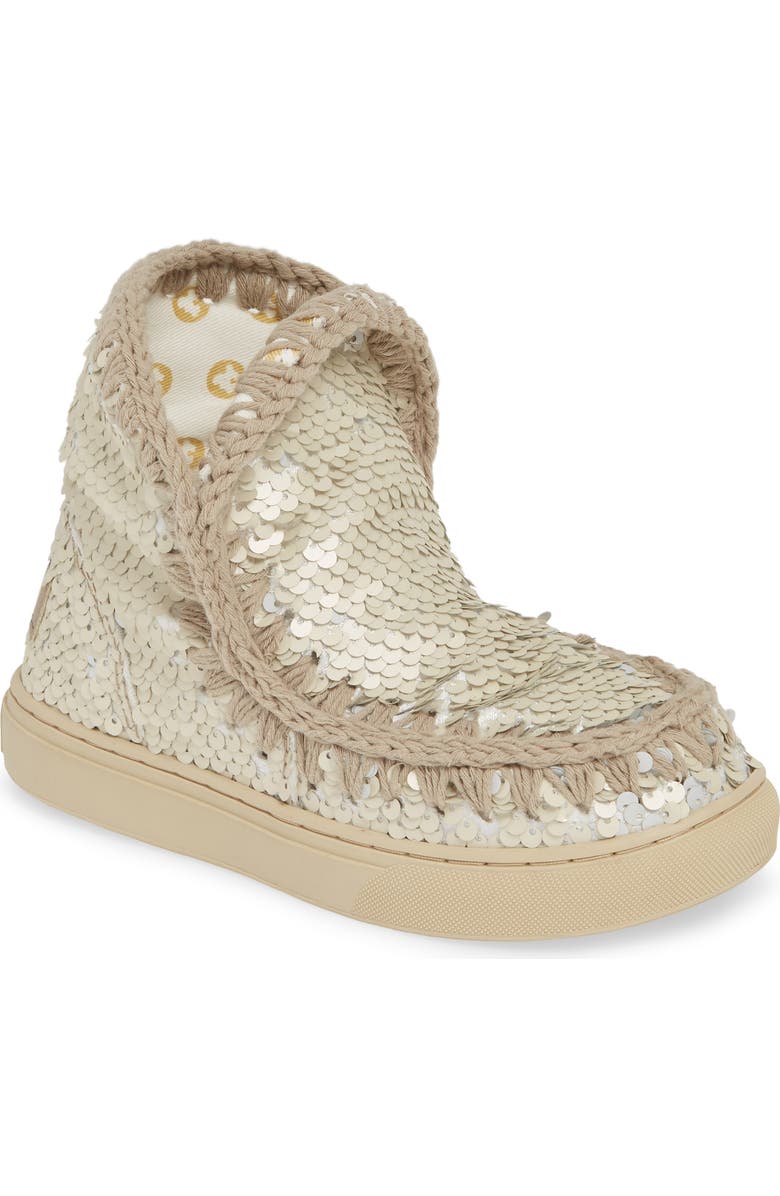 Mou Sequin Sneaker Boot, Main, color,