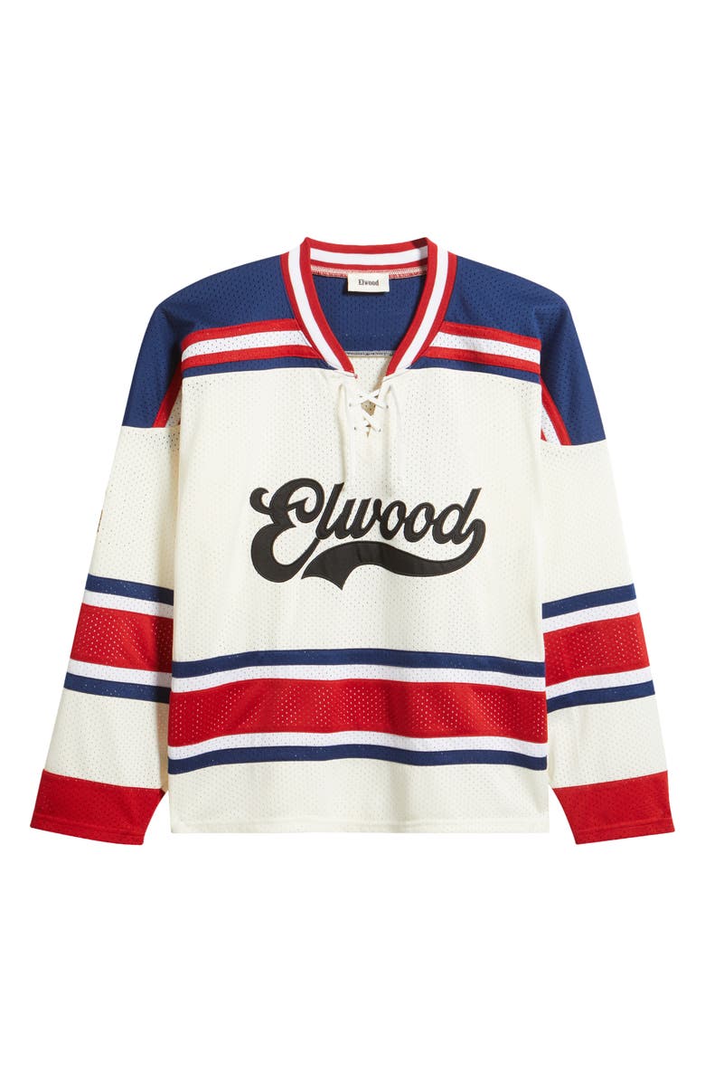 Elwood Oversize Mesh Hockey Jersey, Alternate, color, Off White
