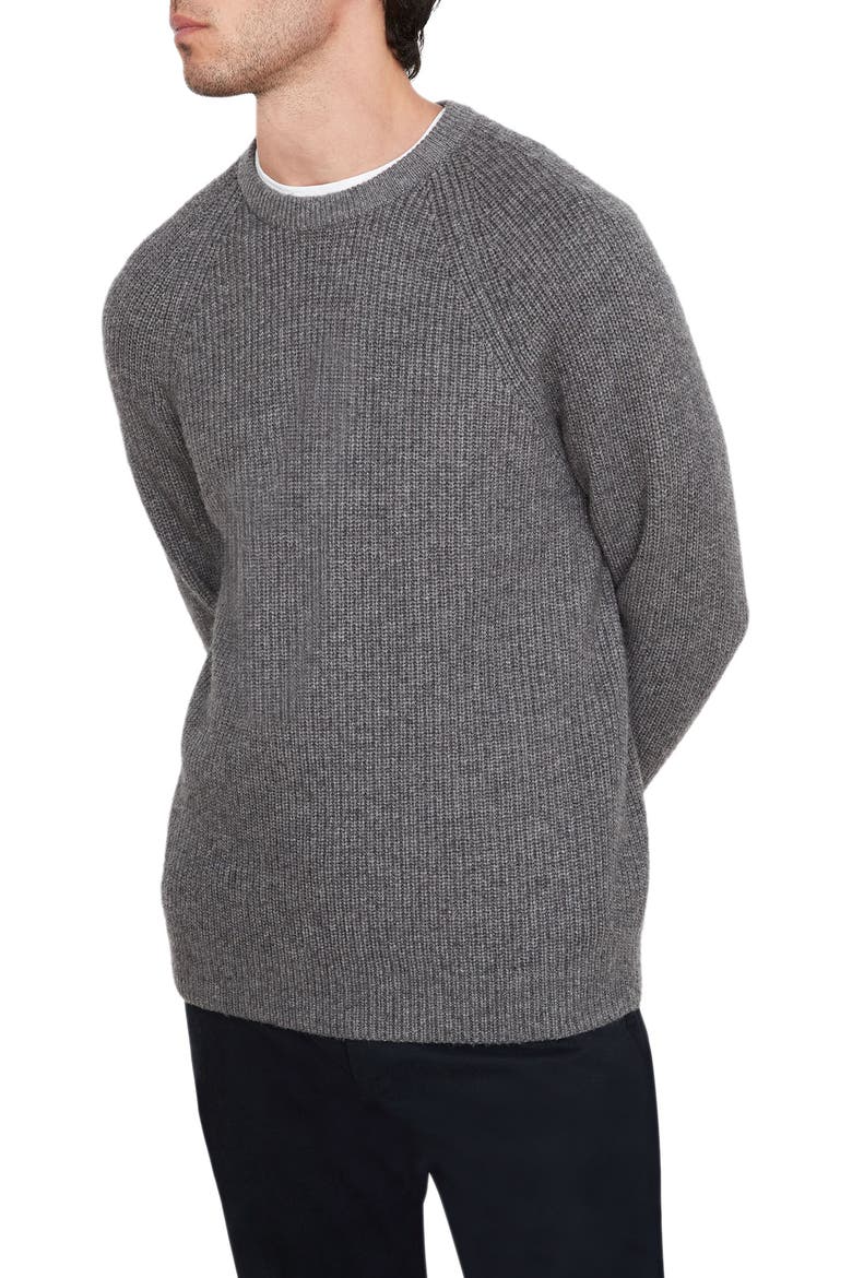 Raglan Crew Neck Sweater, Main, color, MED H GREY