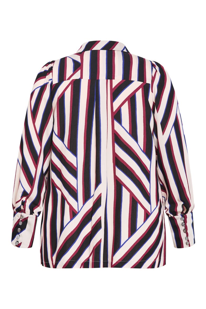 Haylee Striped Button Front Shirt, Alternate, color, TIMELESS STRIPE