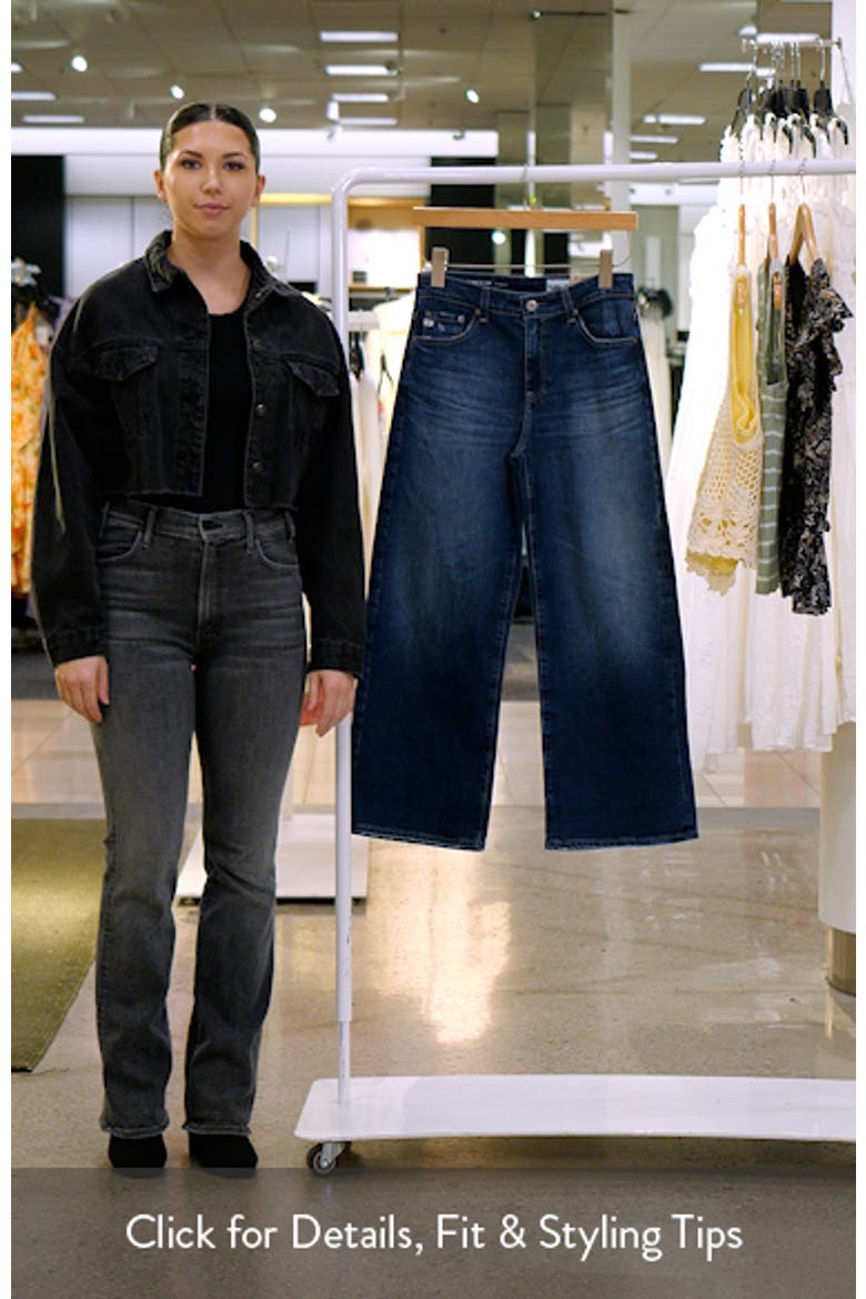 Saige Mid Rise Ankle Wide Leg Jeans video