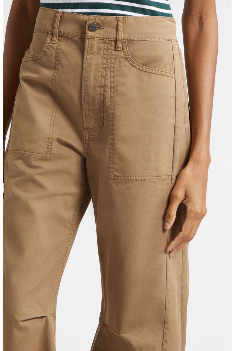 Sloan Barrel Leg Twill Pants, Alternate, color, BARK