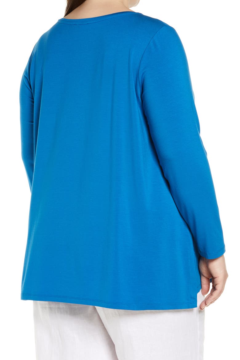 Long Sleeve Boatneck Jersey Top, Alternate, color, MARINE
