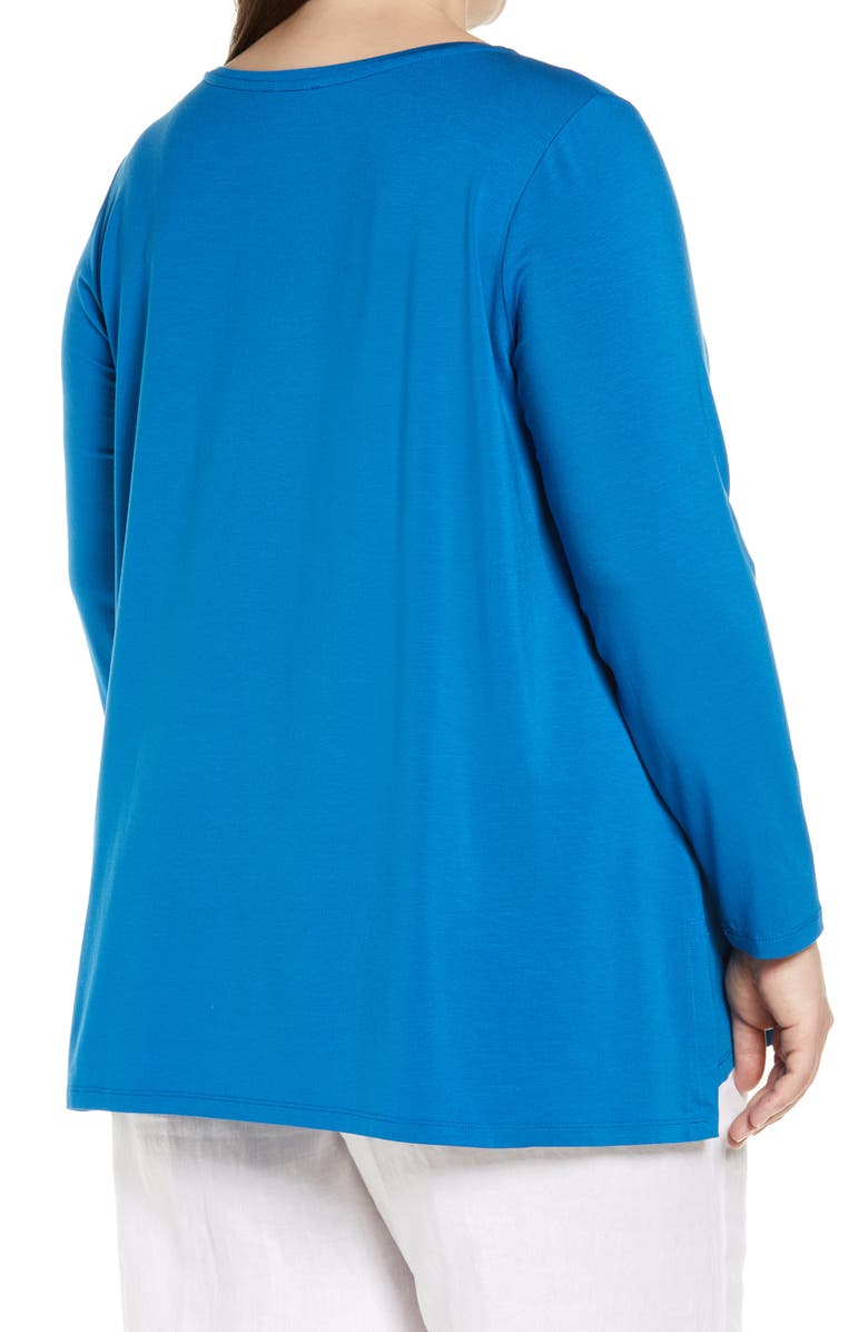 Eileen Fisher Long Sleeve Boatneck Jersey Top, Alternate, color,
