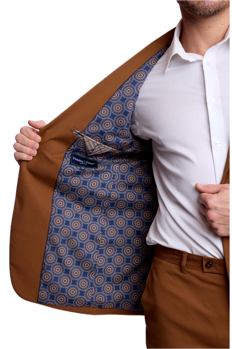 Ashton Slim Fit Peak Lapel Suit Jacket, Alternate, color, PECAN