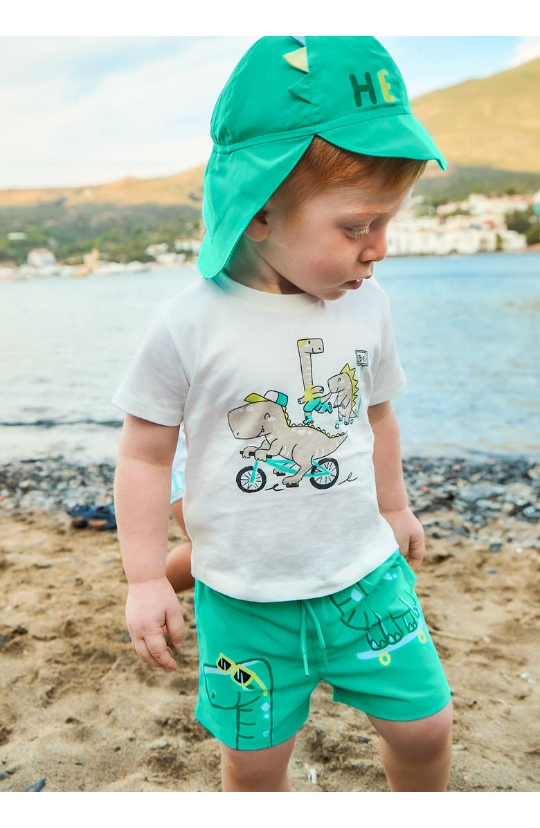 Mayoral Dinosaur Swim Suit Set, Alternate, color, Turqoise