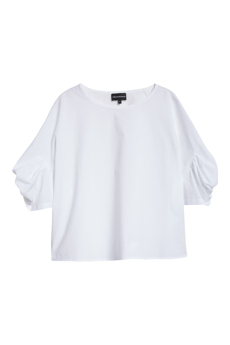 Cotton Poplin Pullover Top, Alternate, color, SOLID WHITE