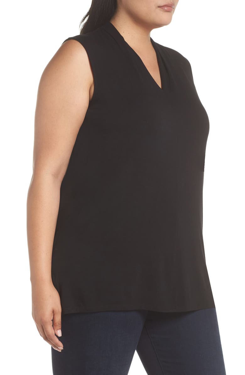Vince Camuto Sleeveless V-Neck Knit Blouse, Alternate, color,