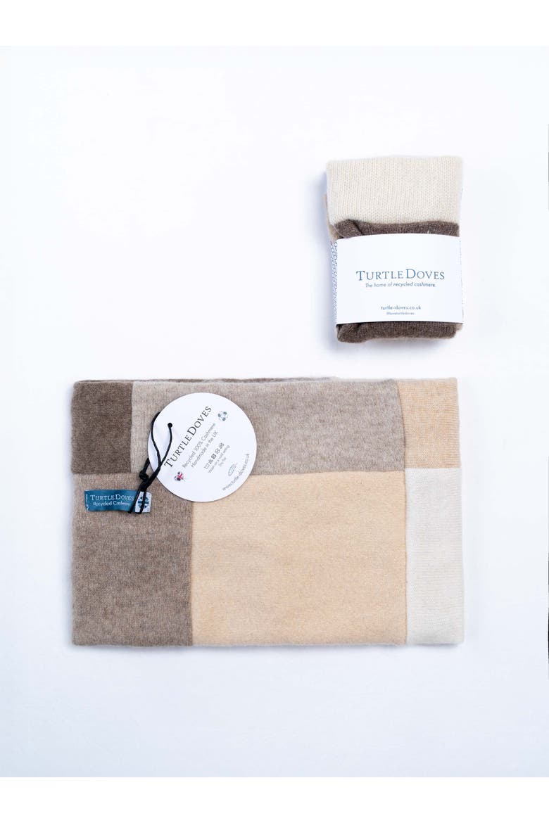 Cashmere Neckwarmer And Glove Bundle, Alternate, color, Neutral Mix