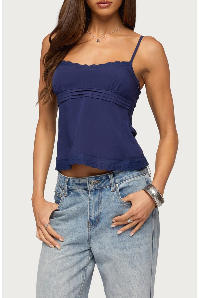Michal Eyelet Camisole, Main, color, NAVY