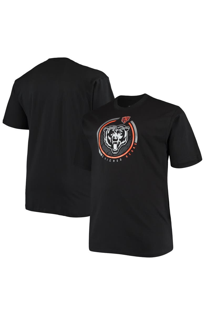 FANATICS Men's Fanatics Branded Black Chicago Bears Big & Tall Color Pop T-Shirt, Main, color,