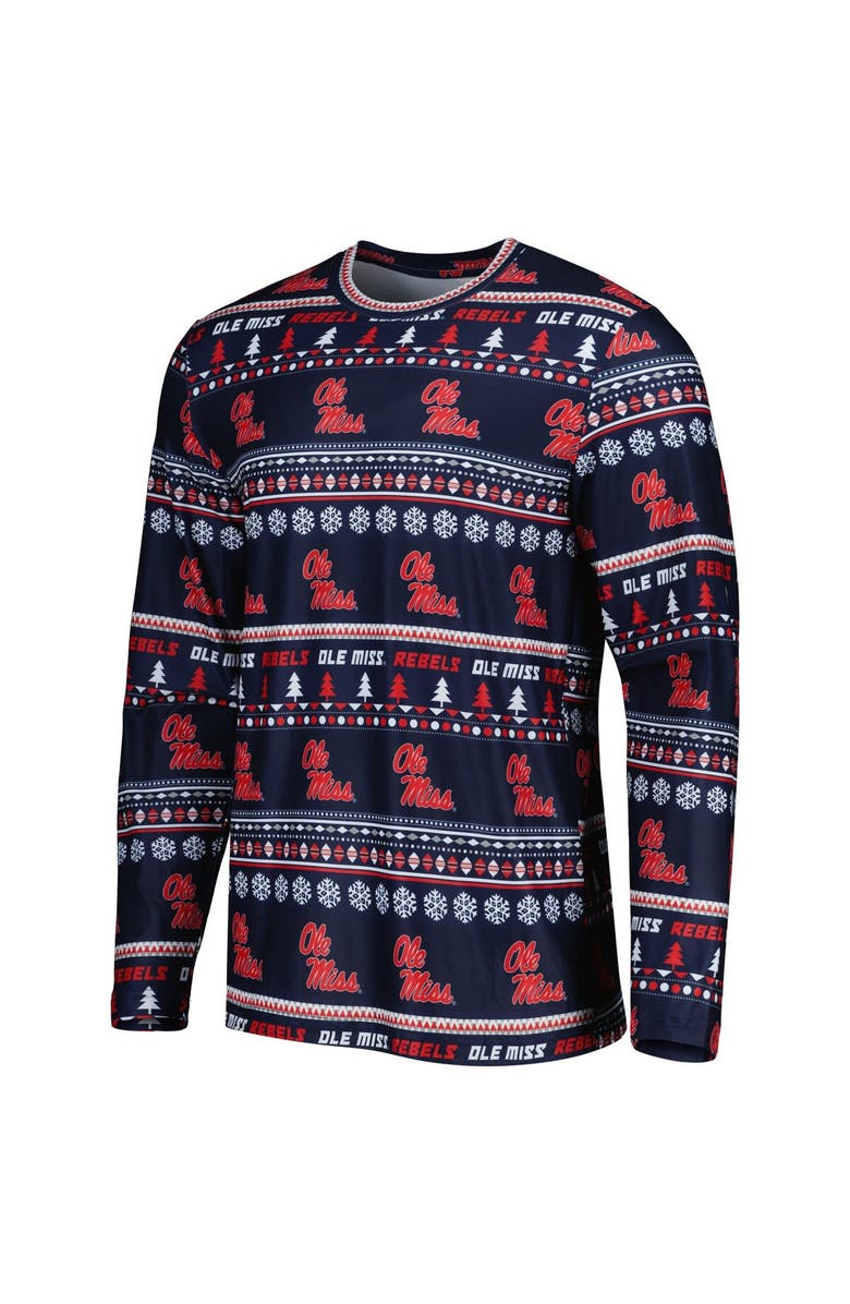 CONCEPTS SPORT Men's Concepts Sport Navy Ole Miss Rebels Swivel Long Sleeve T-Shirt & Pants Sleep Set, Alternate, color, Navy