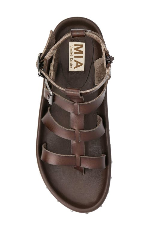 Mia Zahara Gladiator Sandal In Dark Brown