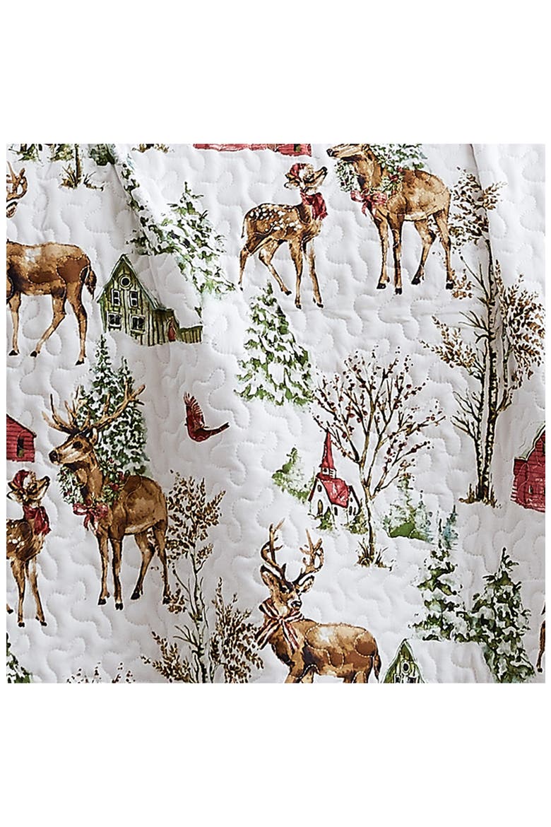 White Christmas Oversize Holiday Quilt Set, Alternate, color, WHITE CHRISTMAS
