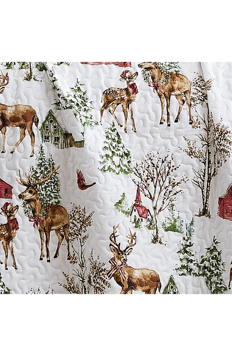 SOUTHSHORE FINE LINENS White Christmas Oversize Holiday Quilt Set, Alternate, color, White Christmas