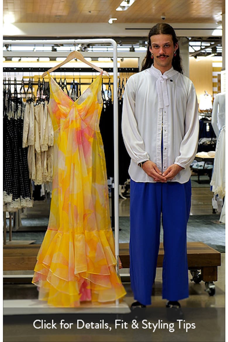 Astra Abstract Floral Cotton & Silk Gown video
