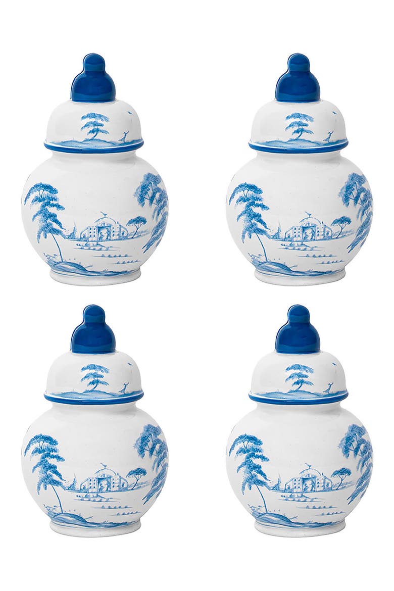 Country Estate Set of 4 Place Card Holders, Main, color, DELFT BLUE