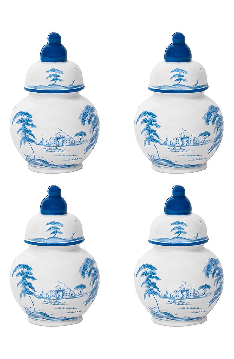 Juliska Country Estate Set of 4 Place Card Holders, Main, color, Delft Blue