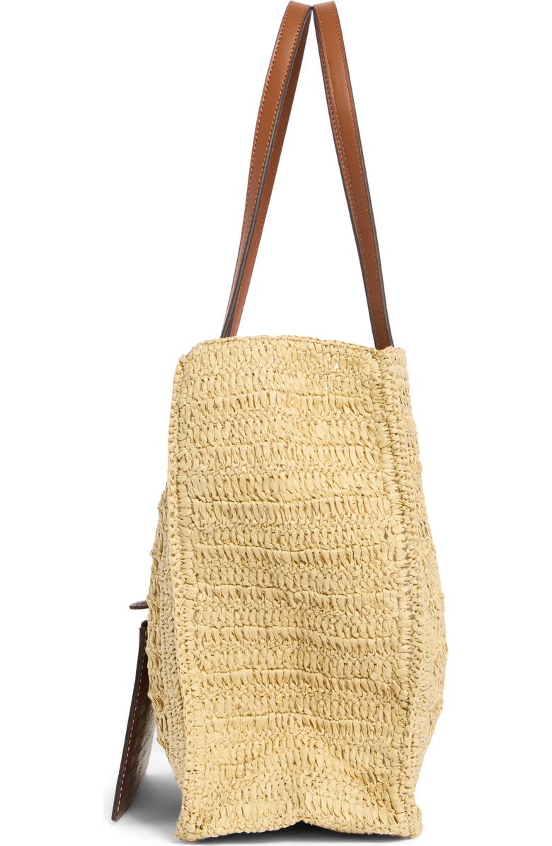 Sam Edelman Lizzie Raffia Tote Bag, Alternate, color, Cognac