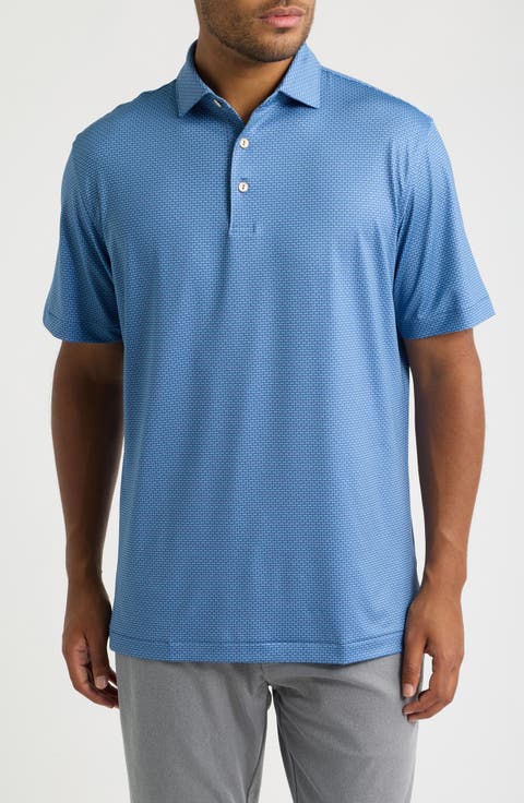 Hague Summer Comfort Microprint Performance Jersey Polo