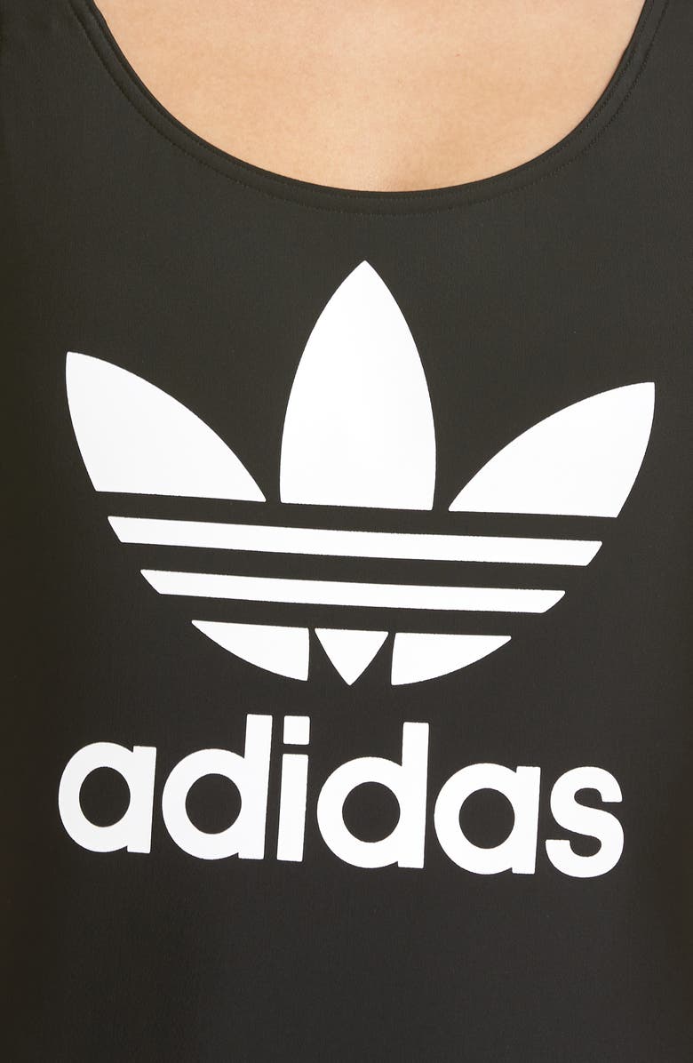 adidas Originals adidas Tricot One-Piece Swimsuit, Alternate, color,