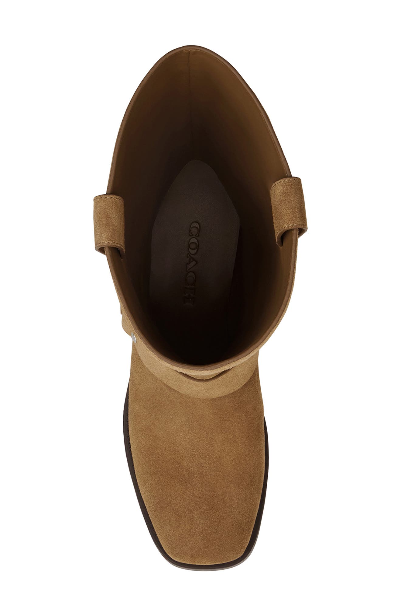 COACH Harness Square Toe Boot, Alternate, color, Coconut