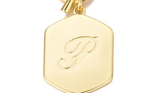 Adornia Monogram Initial Pendant Necklace In Gold
