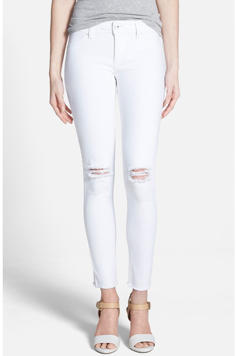 'Emma' Distressed Denim Leggings, Main, color, DOVE