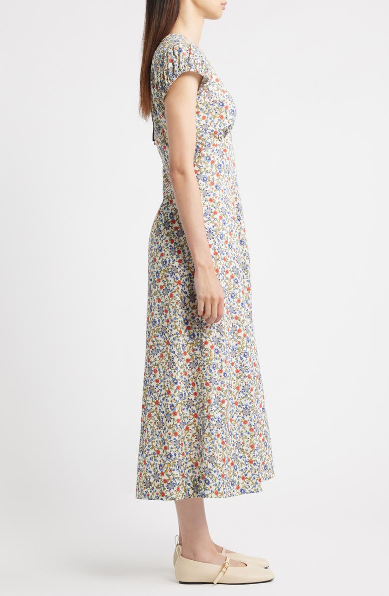 DÔEN Rhodia Floral Midi Dress, Alternate, color, Crme Prairie De Montagne