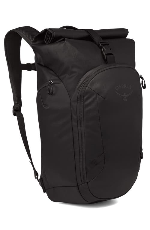 Osprey Transporter 30-liter Roll Top Backpack In Raven Black/black