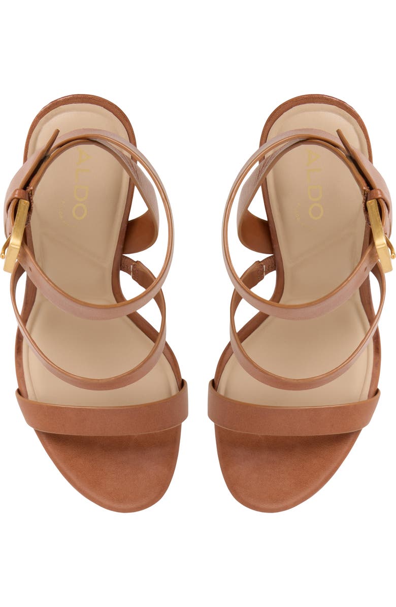ALDO Kardy Ankle Strap Platform Sandal, Alternate, color, Medium Brown