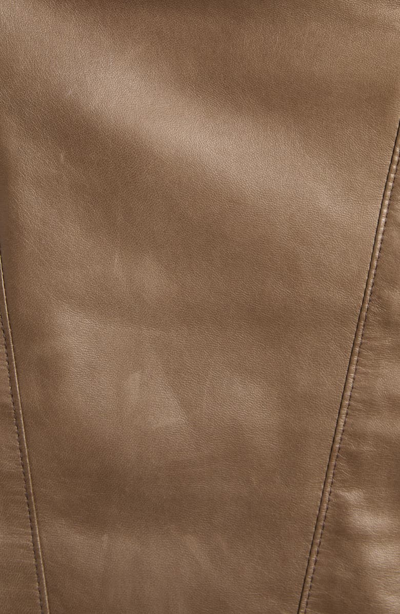 TOM FORD Paneled Napa Leather Pencil Skirt, Alternate, color, Fg815 Military Green