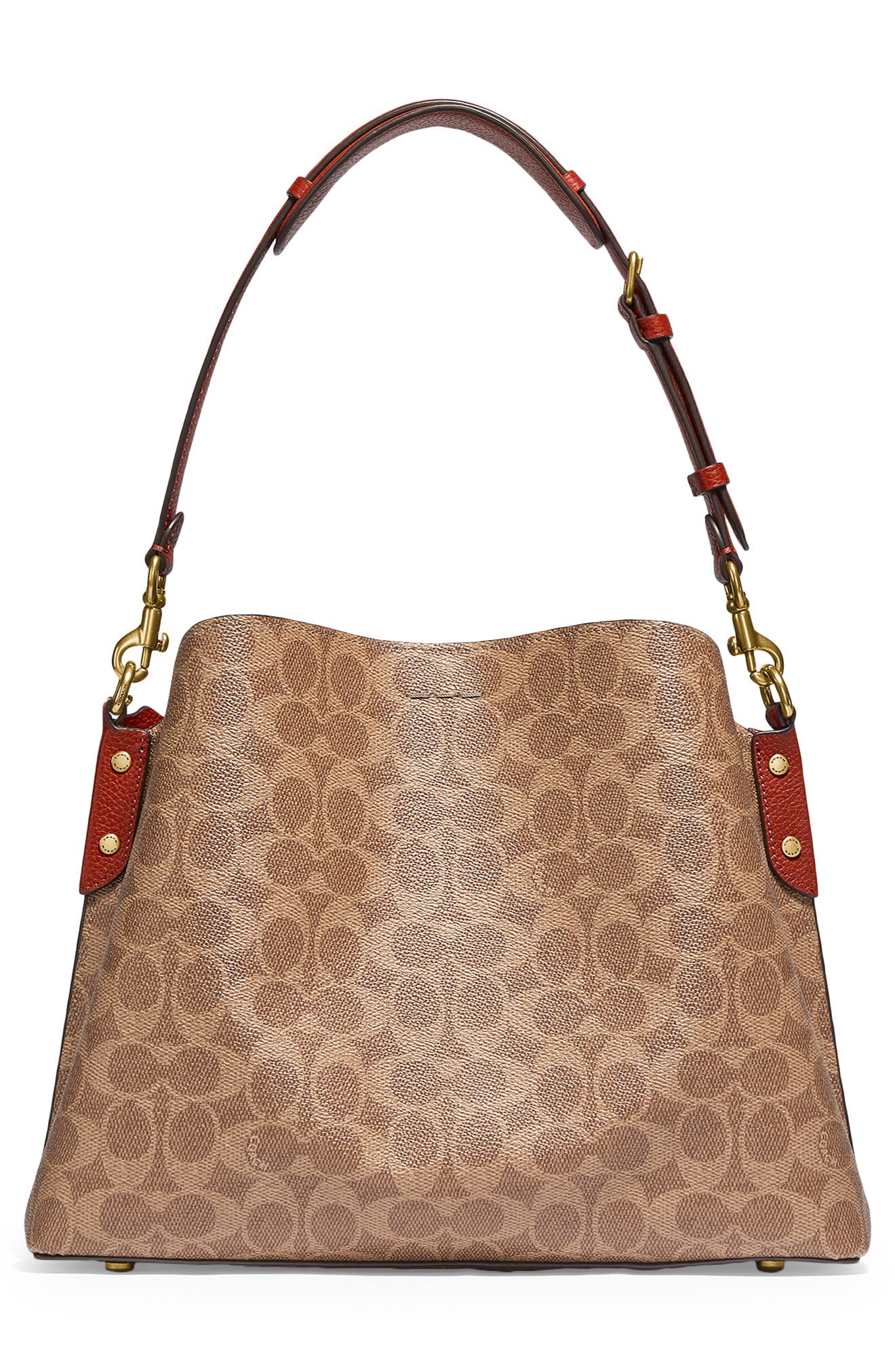 COACH Willow Signature Coated Canvas Shoulder Bag, Alternate, color, 